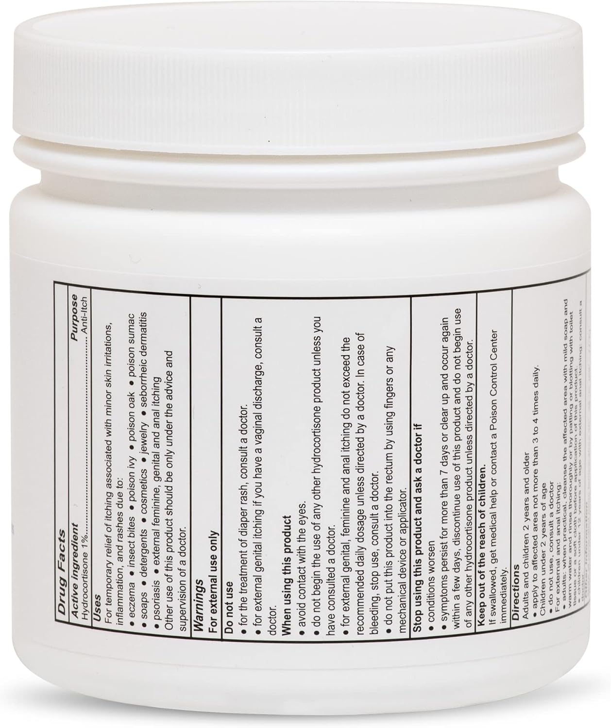 Globe Maximum Strength Hydrocortisone Cream 1% with Aloe Vera 16 oz Jar for Itching and Rash Relief - Image 6