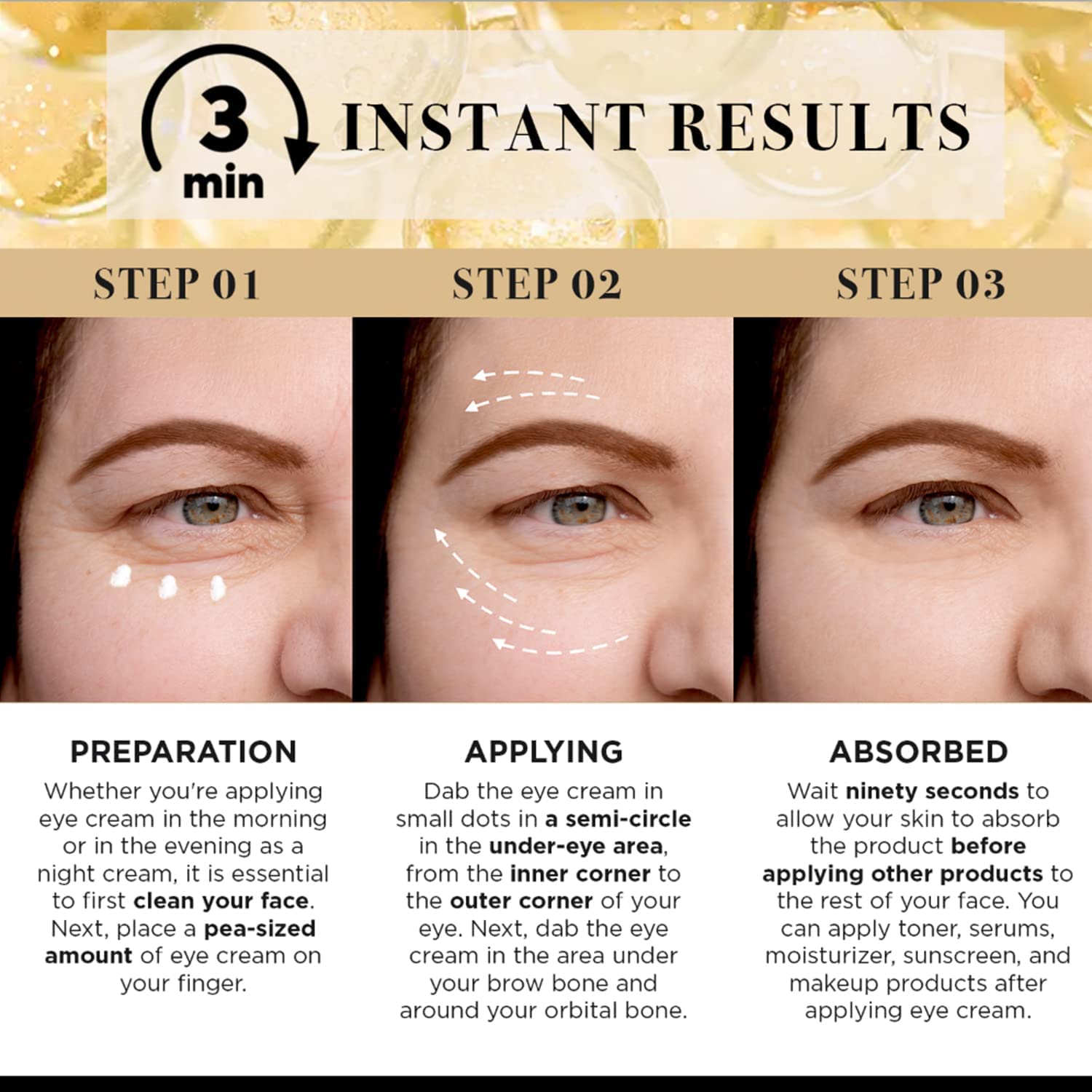 Instant Firm Eye Tightening Cream 30mL for Puffiness and Fine Lines - Image 6