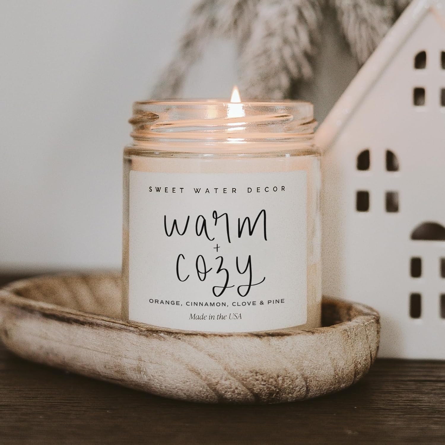 Sweet Water Decor 9oz Pine Cinnamon Fir Scented Soy Candle 40 Hour Burn Time - Image 5