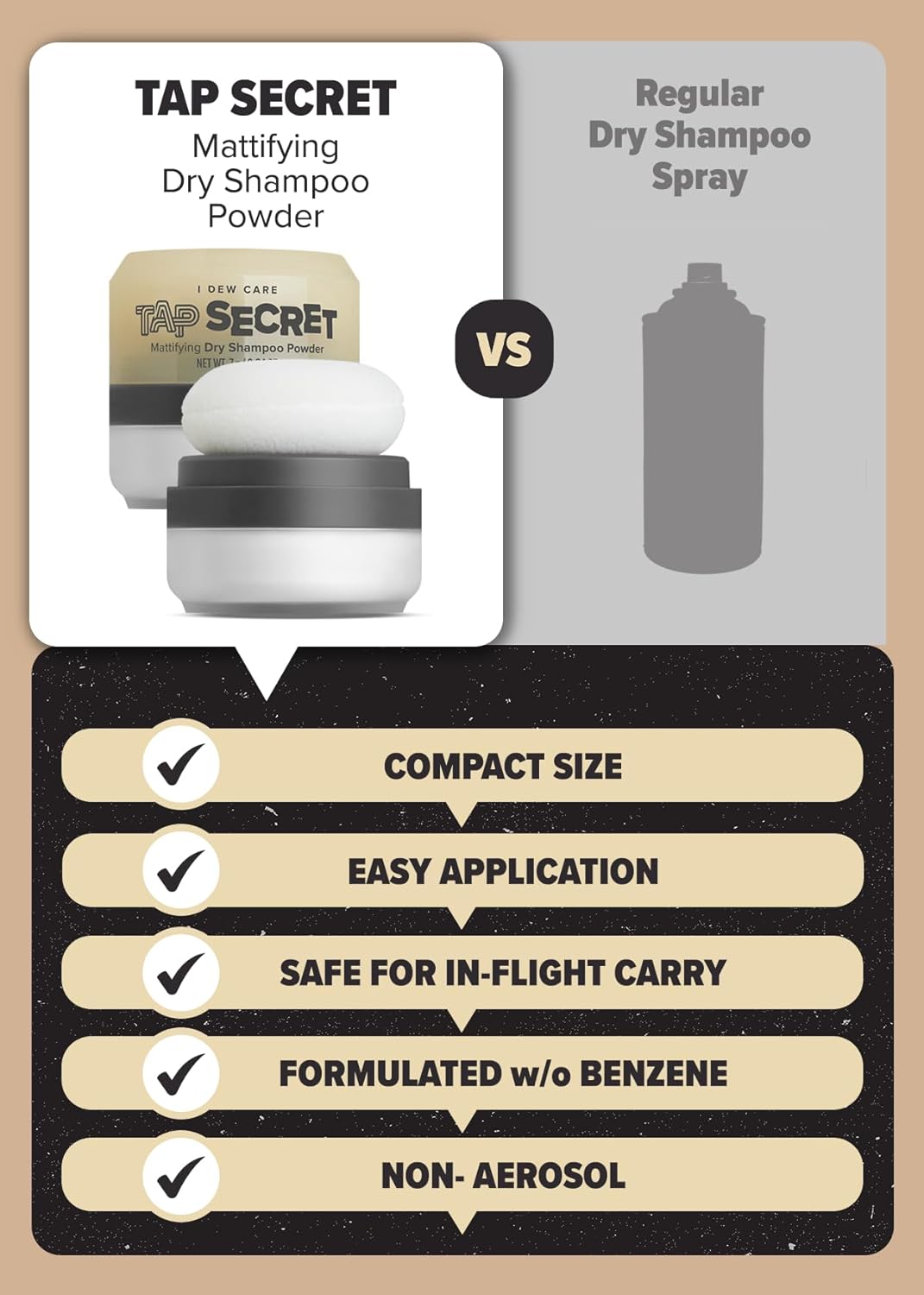 I DEW CARE Dry Shampoo Powder Twin Pack Travel Size Original Black Ginseng No White Cast - Image 6