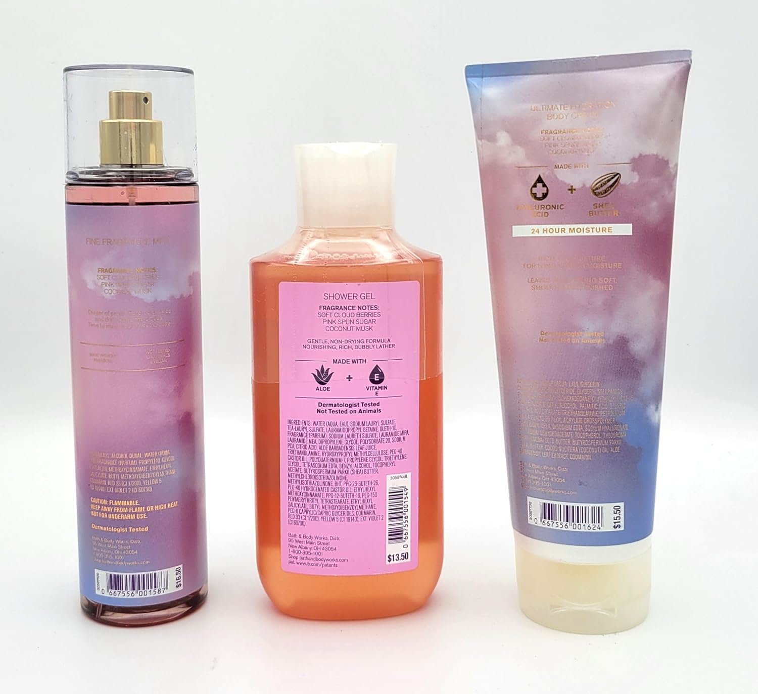 Pastel Skies Bath & Body 3 pc- Bundle Set, Fragrance Mist 8 fl oz, Shower Gel 10 fl oz, Body Cream 8 oz - Image 2