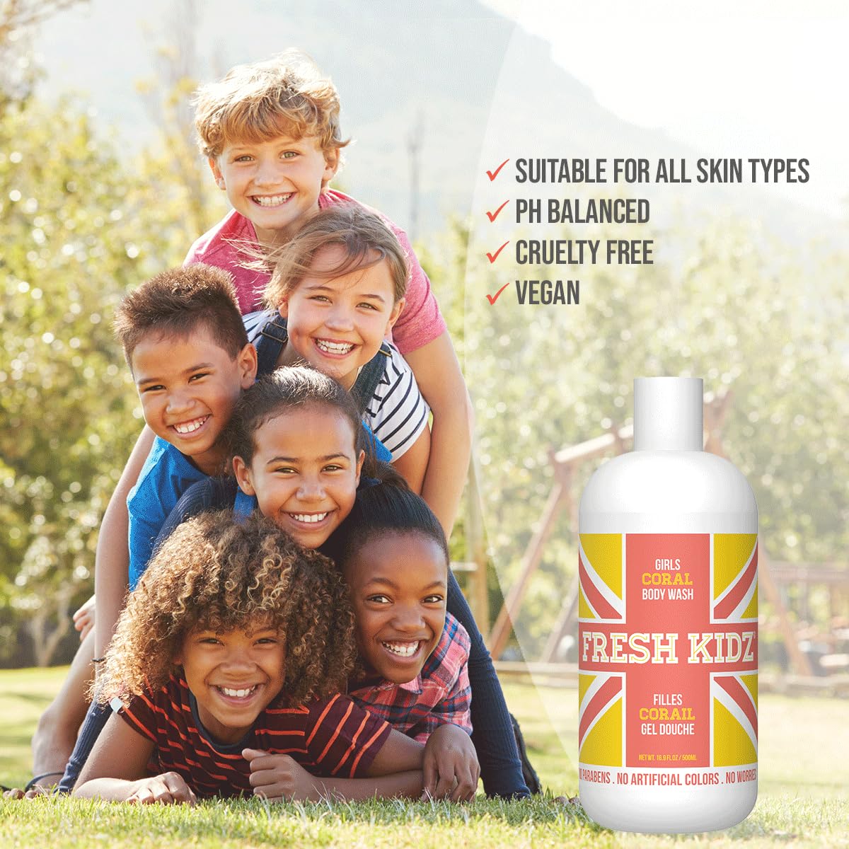 Fresh Kidz Girls Coral Set: Body Wash 16.9 fl oz and Stick Deodorant 2.65 oz - Image 7