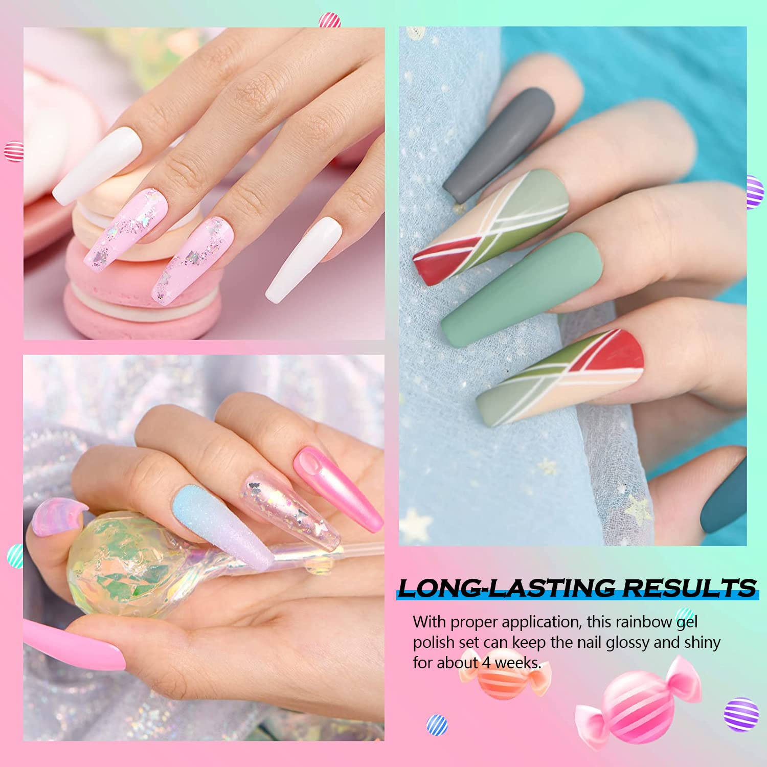 36 Colors Nail Art Gel Paint Kit, 38PCS Gel Nail Polish Set, Solid Gel Nail Polish with Nail Brush for DIY Nail Art Design, Solid Nail Art Gel Polish for DIY At Home - Image 4