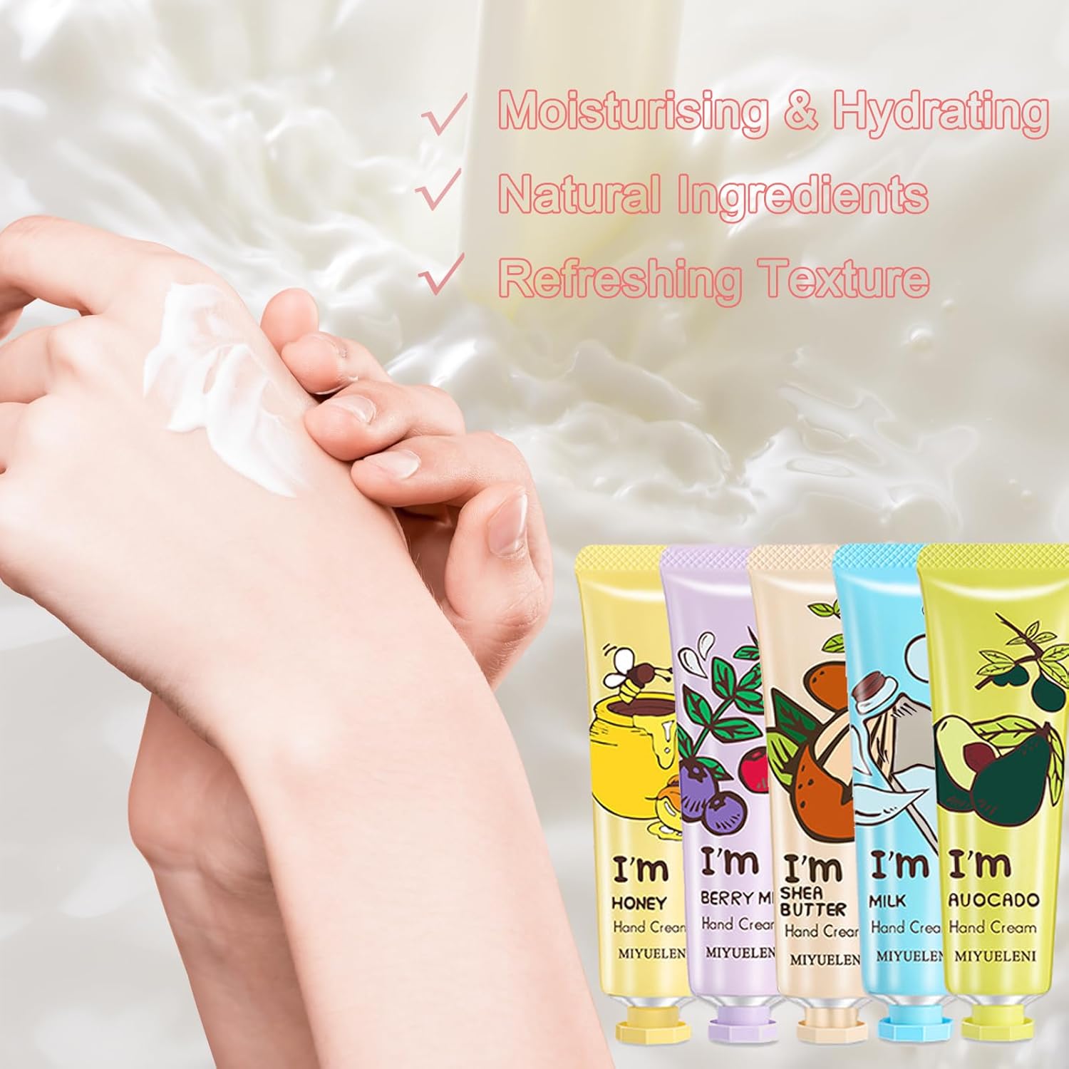 10 Pack Hand Cream Gifts Set for Women,Natural Plant Moisturizing Hand Cream for Dry Cracked Hands, Bulk Hand Lotion Travel Size for, Birthday Gifts, Teacher Gifts, Nurse Gifts, Bridesmaid Gifts - Image 5