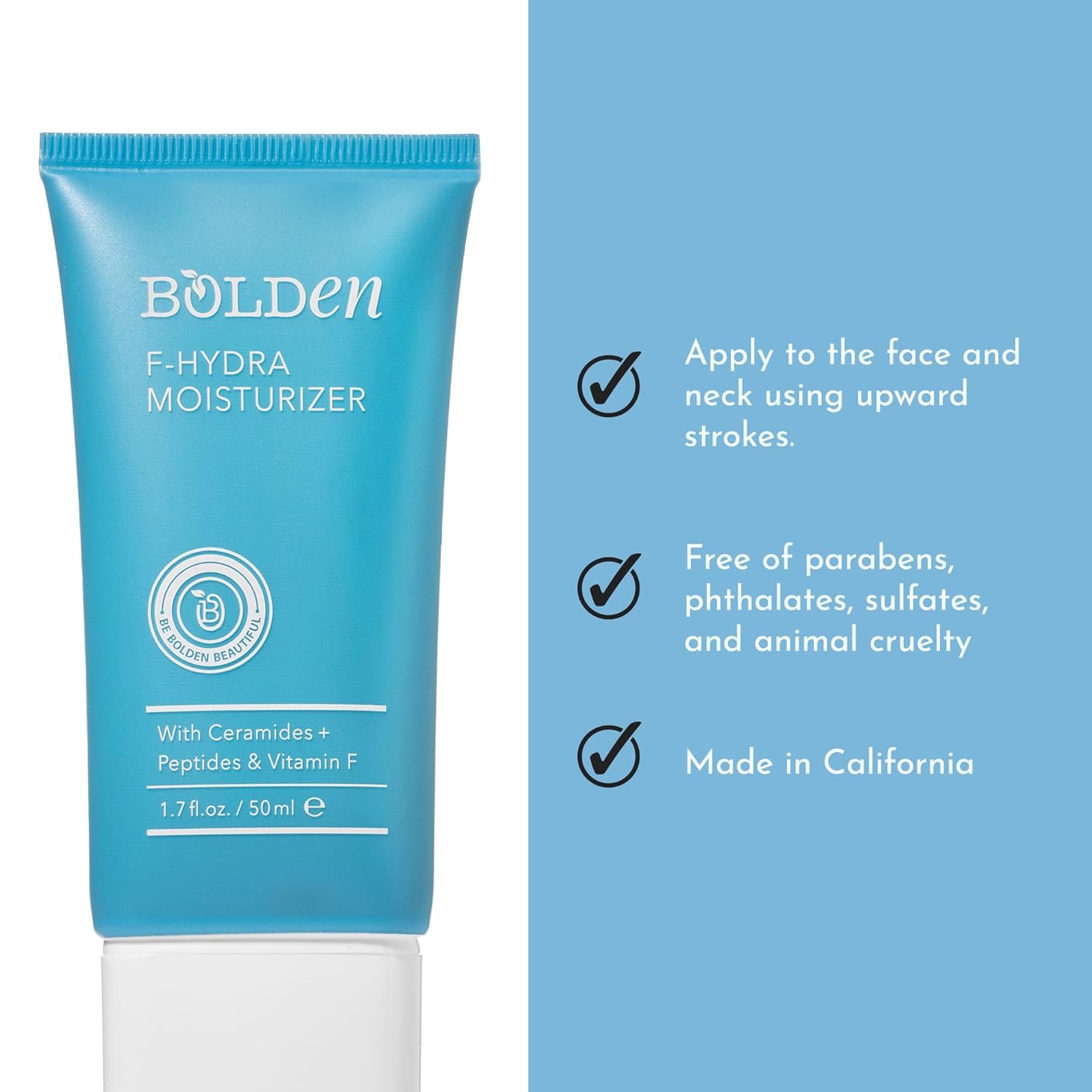 BOLDEN F-Hydra Daily Face Moisturizer 1.7 Fl Oz for Dry Skin with Ceramides, Peptides, Vitamin F - Image 5