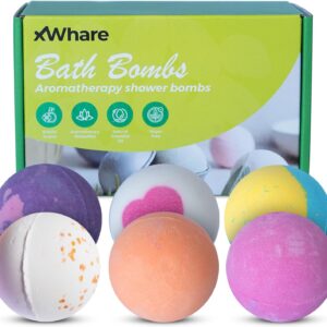 Bath Bombs for Women Relaxing - 6 XXL Handmade Kids Bath Bomb Set with Shea, Coco Butter & Essential Oil for Skin Moisturizing - Perfect for Bubble Spa Bath - Gift for Her/Him, Girls, Wife, Mother