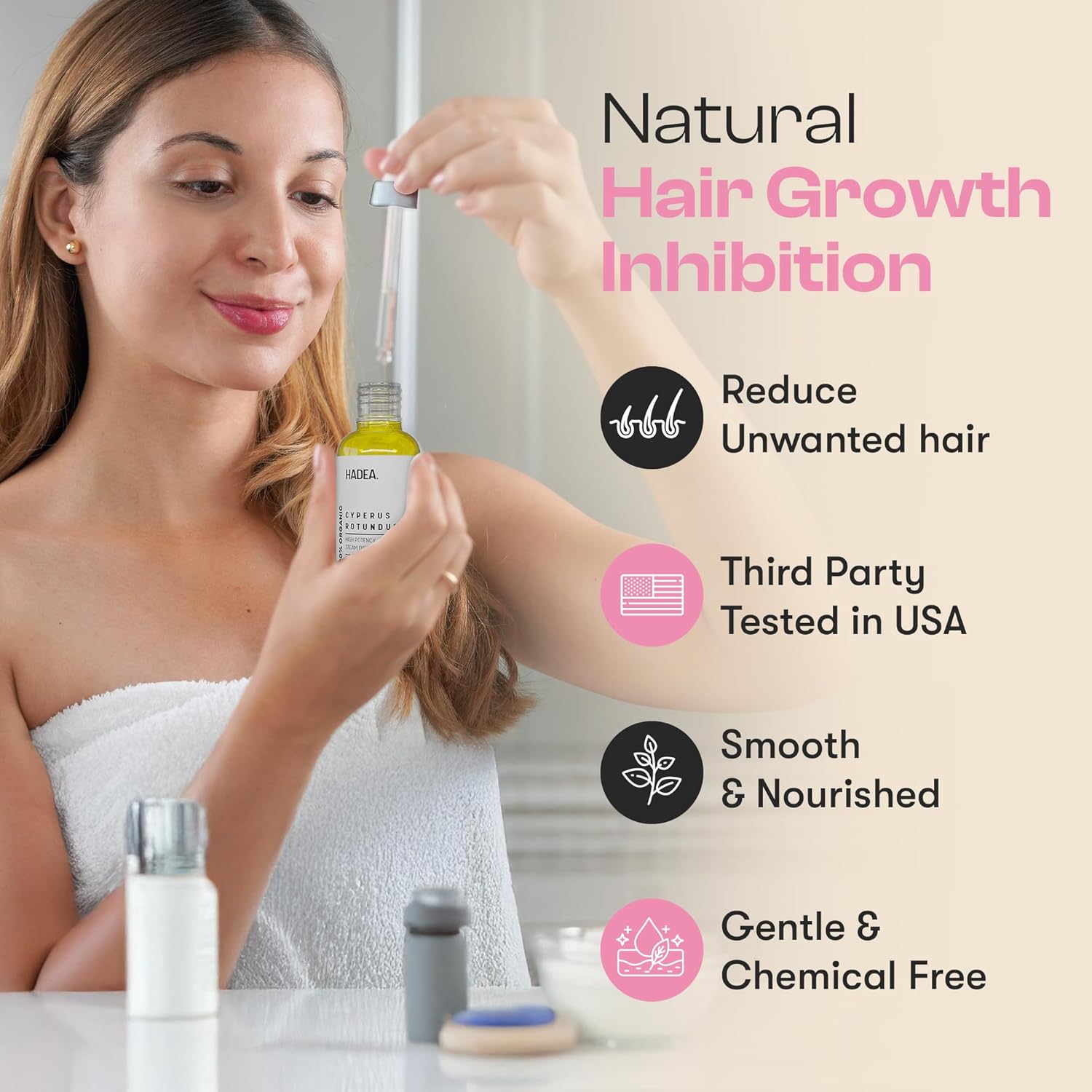 Cyperus Rotundus Oil to Reduce Hair Growth 100% Organic High-Potency Steam Distilled Cyprus Nutgrass Cypress Hair Inhibitor | Cypress Rotundus Oil For Pcos, Hirsutism, Any Unwanted Hair 30ml - Image 5