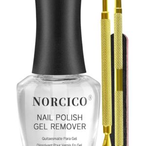 Gel Polish Remover Kit for Gel & Shellac Nails – 2-5-Minutes Fast Removal, No Soak Needed with Cuticle Pusher | Acetone-free Gel Remover for Nails, Travel-Friendly & Pro-Grade, At-home Salon Use