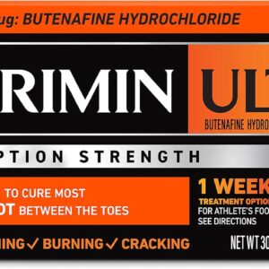 Lotrimin Ultra 1 Week Athlete's Foot Treatment, Prescription Strength Butenafine Hydrochloride 1%, Cures Most Athlete’s Foot Between Toes, Cream, 1.1 Oz