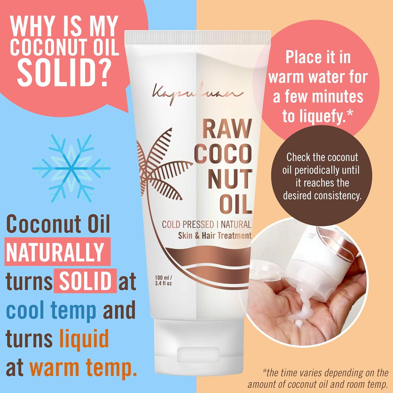 Raw Unrefined Cold Pressed Virgin Coconut Oil for Skin, Hair, Babies, Pets 200ml - Image 7