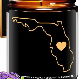 Florida Candle, Unique Florida Themed Gifts for Men and Women, Best State Souvenir Gifts for Moving Away, Thoughtful Home Sick Presents, Ideal for Birthday, Christmas, Graduation, Gift Ready