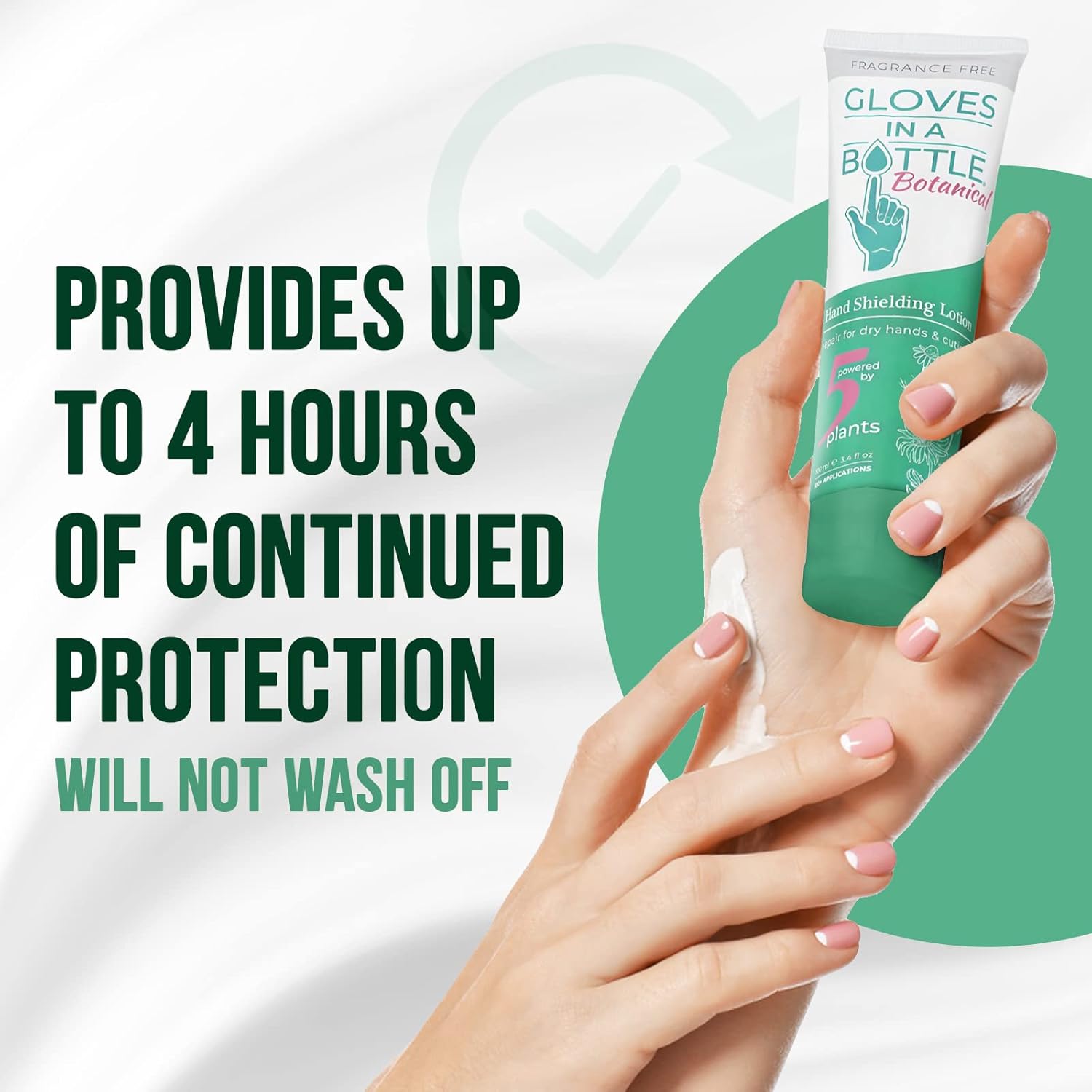Gloves In A Bottle Shielding Lotion - Great for Dry Itchy Skin! Grease-less and Fragrance Free! Second Skin for Hands & Body (3.4 Fl Oz (Pack of 2), Botanical) - Image 2