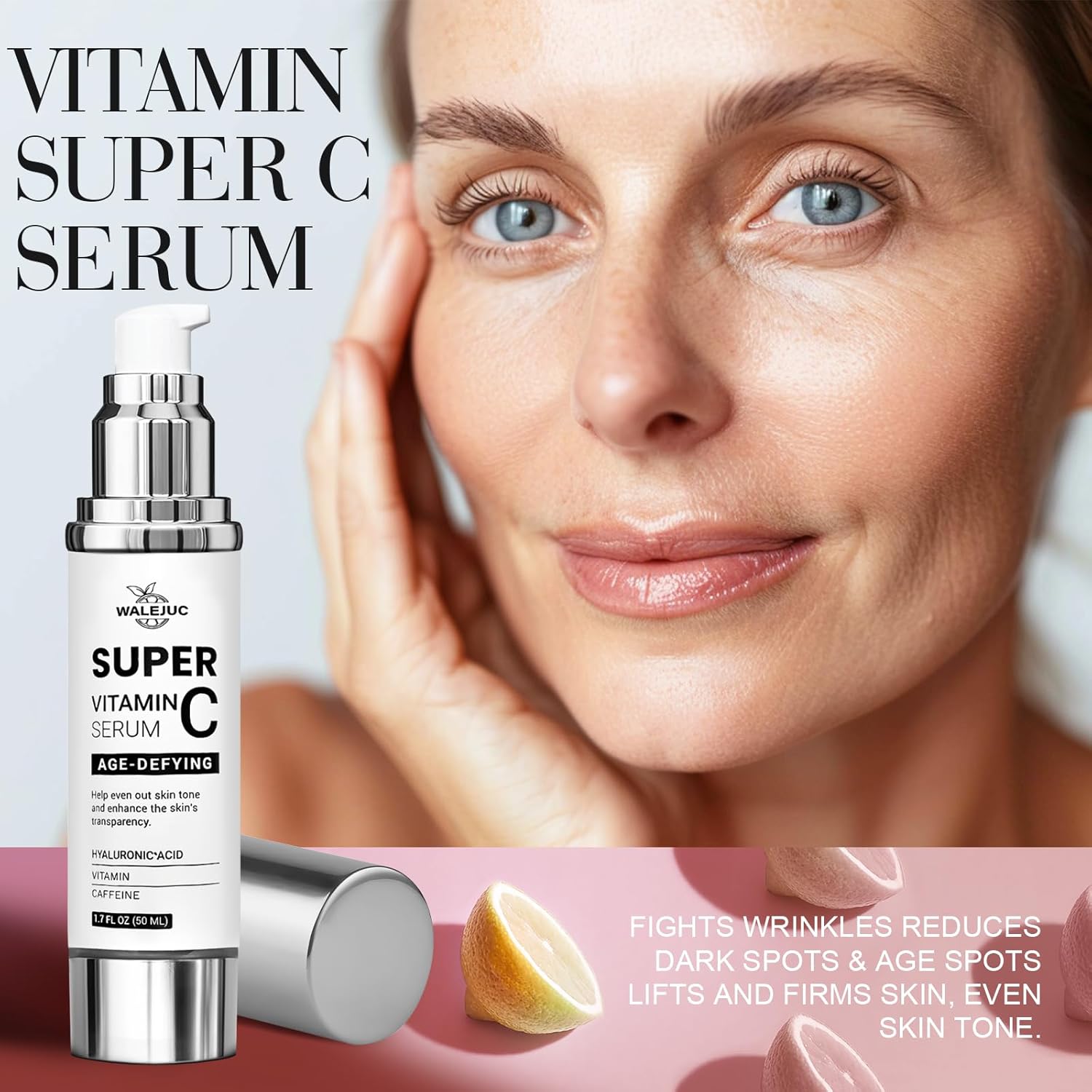 Super Vitamin C Serum for Women over 70, Wrinkle Cream for Face, Anti Aging Cream, Hydrates, Softens, Lifts and Firms Super Vitamin C Serum-50ML - Image 5