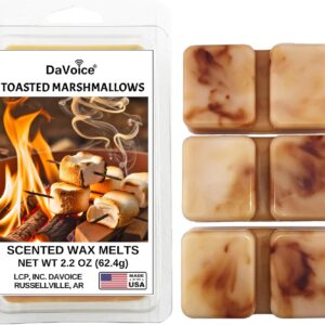 Marshmallow Scented Wax Melts Wax Cubes Strong Scent | Marshmallow Wax Melts Soy Wax Melts for Warmers | Marshmallow Fireside Candle Warmer Tarts Winter Wax Melts (Toasted Marshmallows)