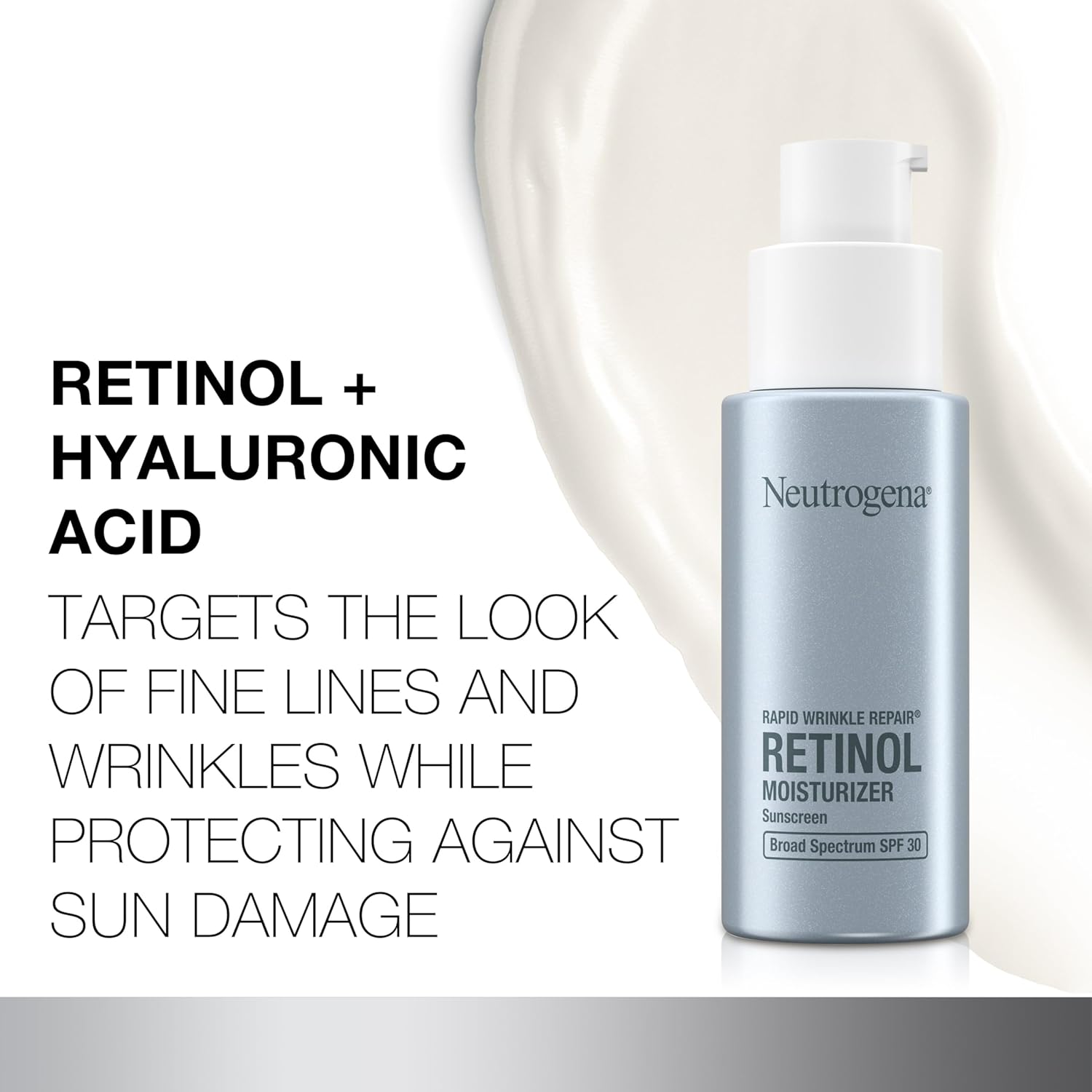 Neutrogena Rapid Wrinkle Repair SPF 30 Retinol Face Moisturizer 1 oz Anti-Aging Cream - Image 4