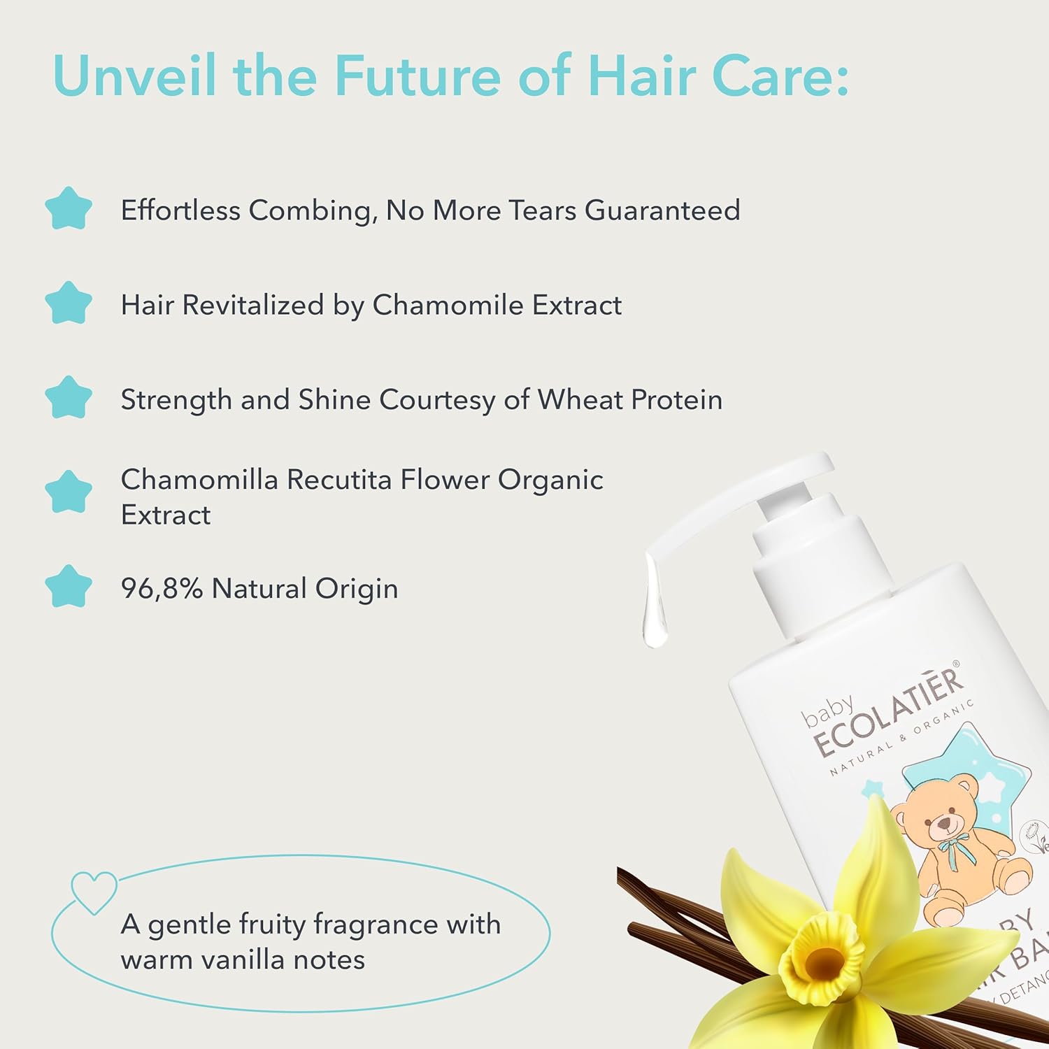 Kids Hair Balm Easy Detangling 3+ Years Curly Hair Conditioner 8.5 Fl Oz - Image 4