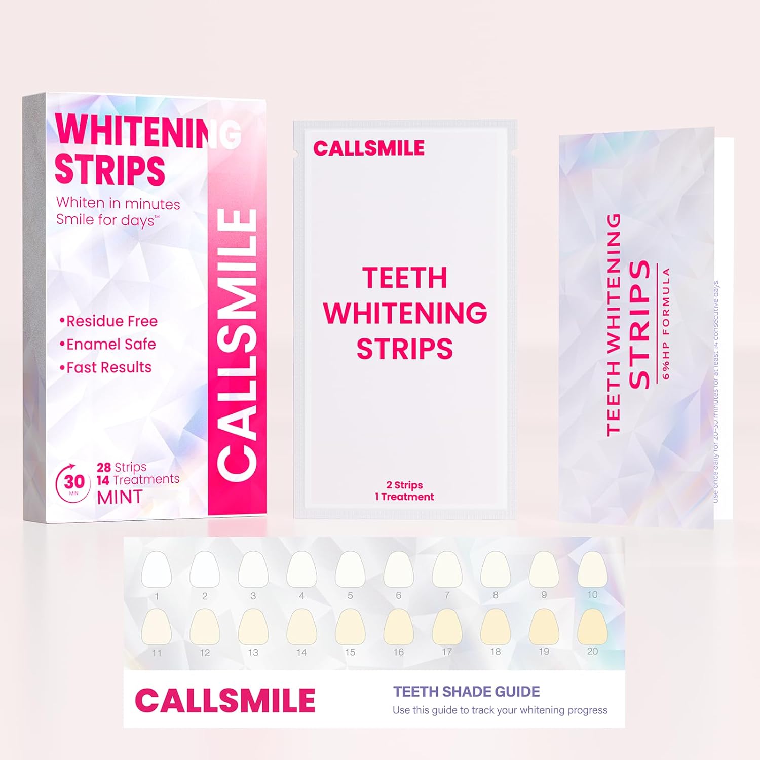 Teeth Whitening Strips - 14 Treatments Enamel Safe, Professional Teeth Whitening with Non-Slip Dry Strip Technology, Deep Stains Removal, No Sensitivity, Mint - Image 7