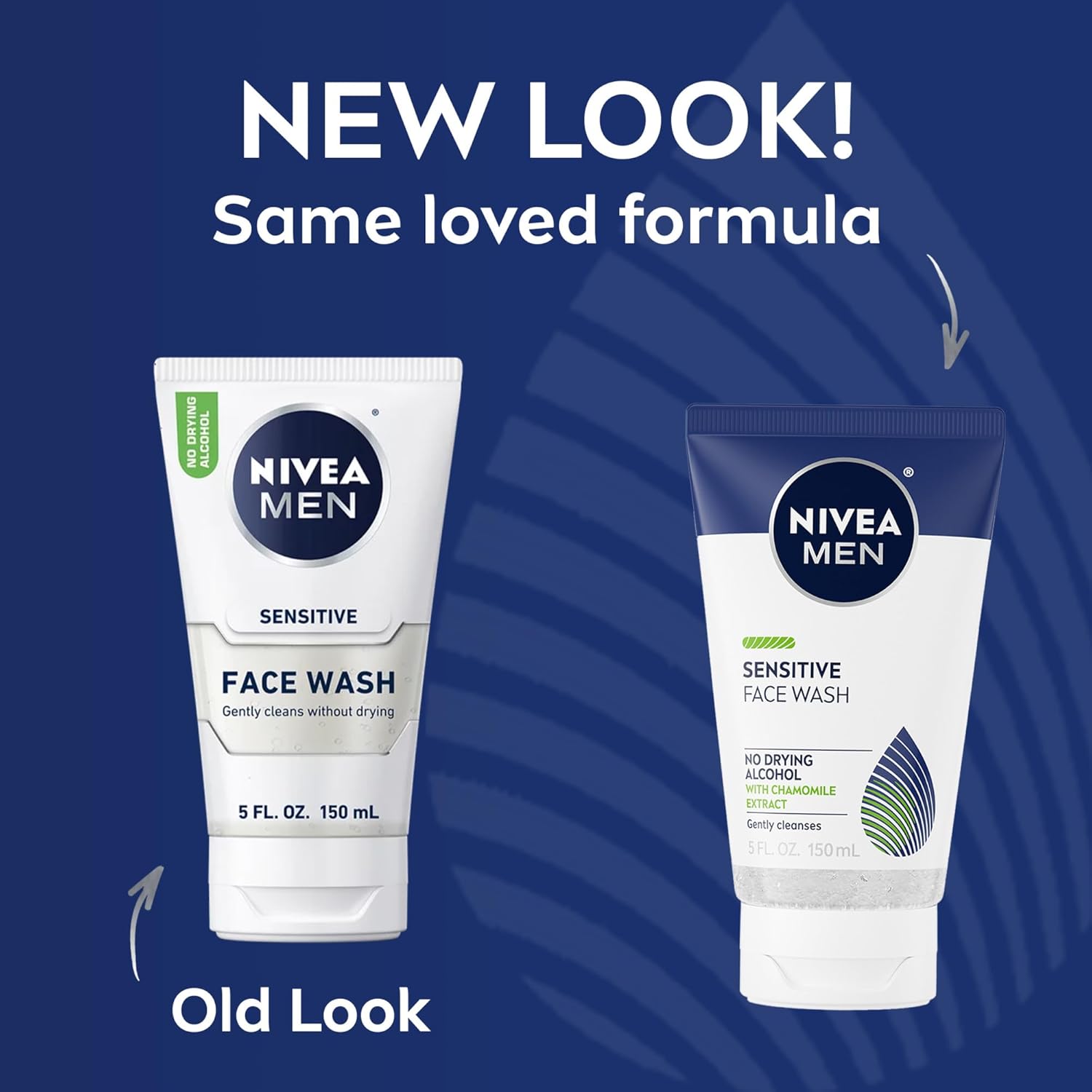 NIVEA MEN Sensitive Face Wash with Vitamin E and Chamomile Extract, No Drying Alcohol, Gentle Face Wash for Men with Sensitive Skin, 5 Fl Oz Tube - Image 2
