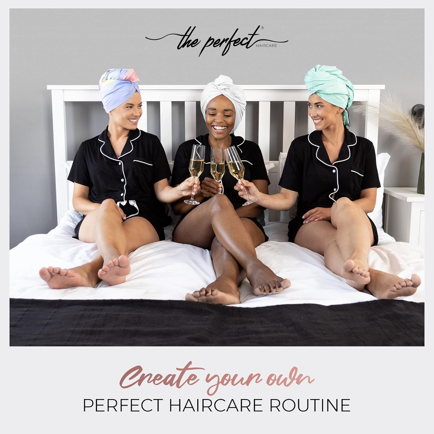 THE PERFECT HAIRCARE Microfiber Hair Towel Wrap for Women - Absorbent Quick Drying Turban for Wet, Curly, and Long Hair for Women, Girls, and Kids - Anti Frizz White - Image 7