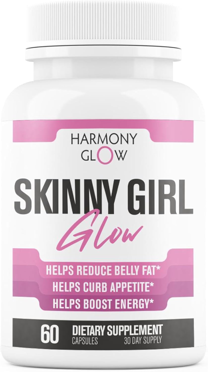 Skinny Girl Glow | Max Strength Weight Loss Pills for Women to Lose Belly Fat | Appetite Suppressant, Belly Fat Burner, Carb Blocker, Energy Booster | 7 Ultra Ingredients for Results - 60 Capsules
