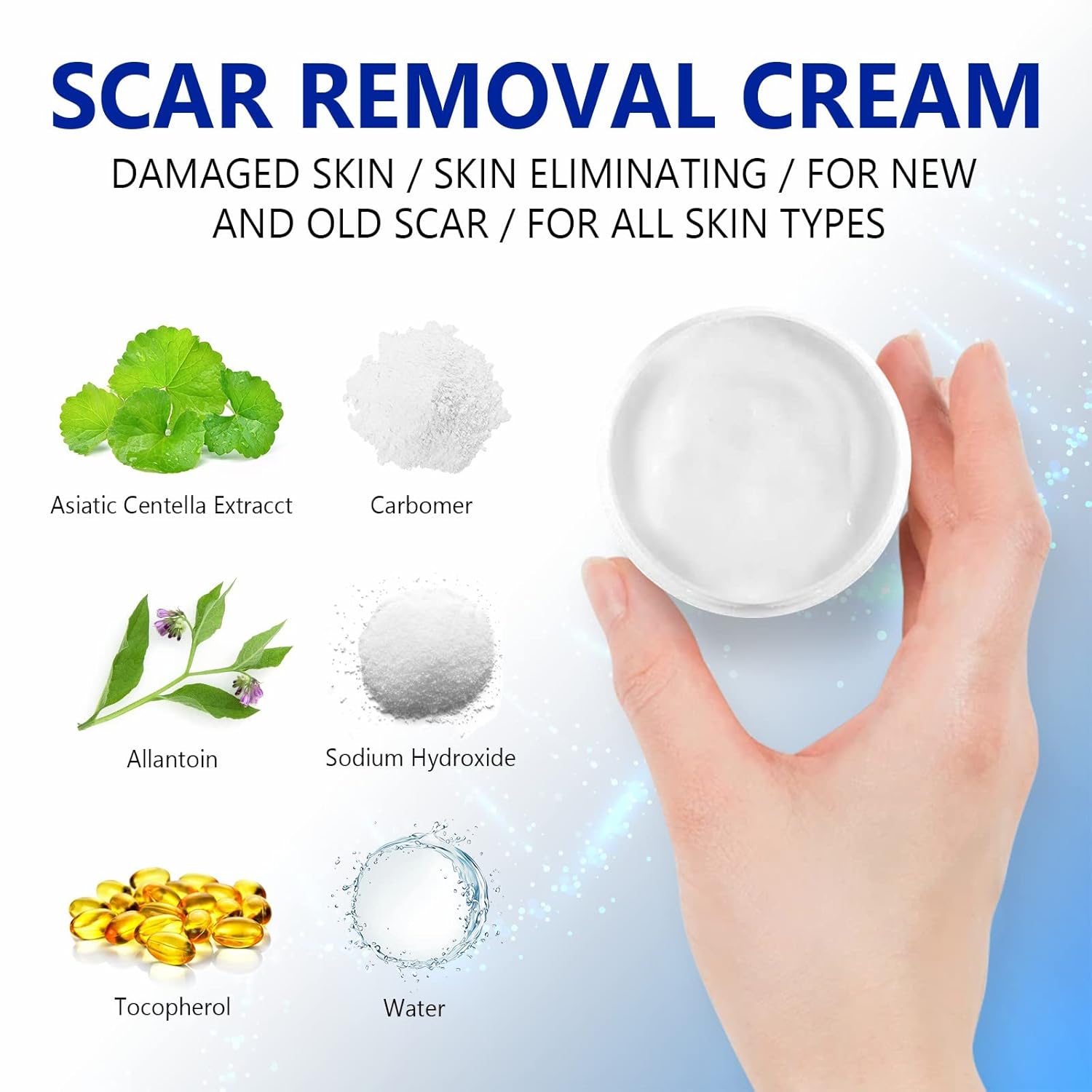 Scar Cream, Scar Removal Cream - Advanced Scar Cream for Surgical Scars, Acne Scars, C-Section, Burns, Stretch Marks -Effective for Old and New Scars Gel Acne Scar Treatment - Image 5