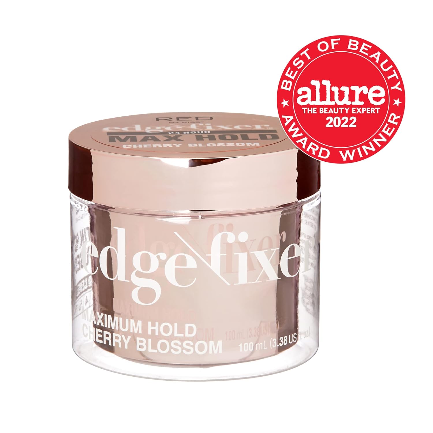Red by Kiss 24 Hour Max Hold Edge Fixer Hair Shine Gel Biotin B7 Infused 8oz Cherry Blossom - Image 2