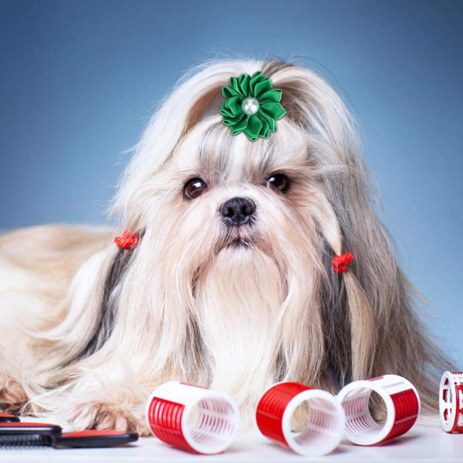 30Pcs Dog Hair Bows pet hair accessories and target audience keywords: dog clips for hair pet pet hair accessories and target audience keywords: Dog Hair Clips for Small Dogs Bow Ties Grooming - Image 4