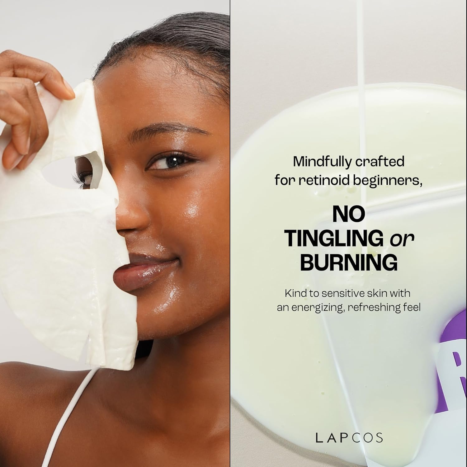 LAPCOS Retinal Resurfacing Mask - Korean Skin Care Mask w/Retinal, Hyaluronic Acid, Niacinamide & Centella Asiatica - Soothing Face Mask Spa Gifts for Women - Firming Face Mask (5 Count, 1.05 oz) - Image 6