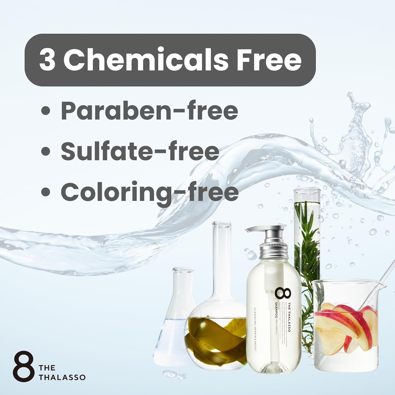 8 THE THALASSO Hair Milk for Dry & Frizzy Hair Women & Men, Natural Leave in Conditioner w/Deep Ocean Water from Japan, Moisturizing Serum for Use Before Drying, Sleeping, or Styling, 4.9 Fl Oz - Image 7
