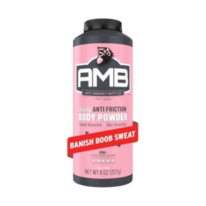 Anti Monkey Butt Body Powder for Women, Talc Free Anti Chafing and Sweat Absorbing Feminine Powder with Clamine to Fight Friction and Support Smooth Skin, Hypoallergenic Formula, 8 oz