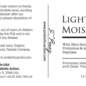 Probiotic Action® Light Matte Moisturizer - Probiotic help prevent Acne, Rosacea, and Eczema. The Probiotic and Peptide Maintains the glow, softness, and tightness of clear skin.