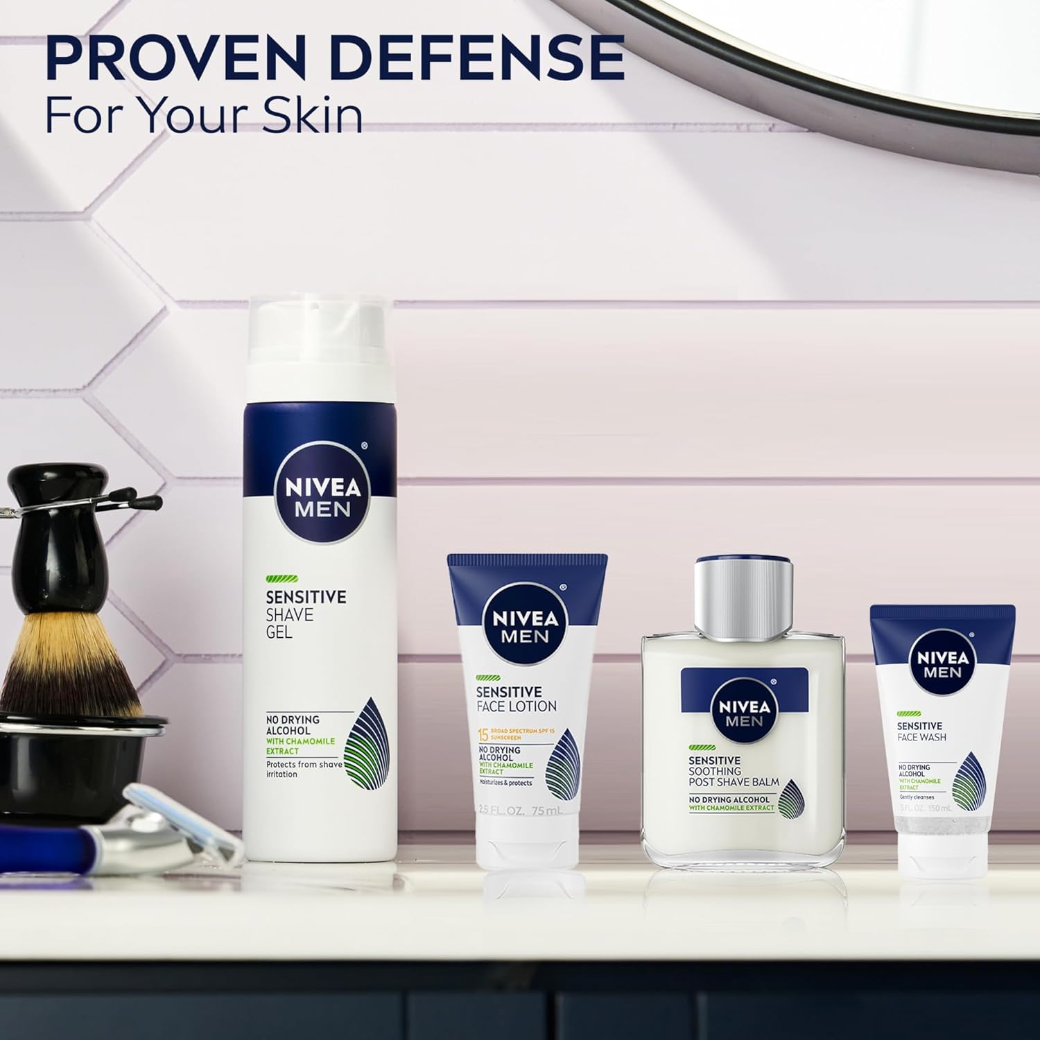 NIVEA MEN Sensitive Face Wash with Vitamin E and Chamomile Extract, No Drying Alcohol, Gentle Face Wash for Men with Sensitive Skin, 5 Fl Oz Tube - Image 8