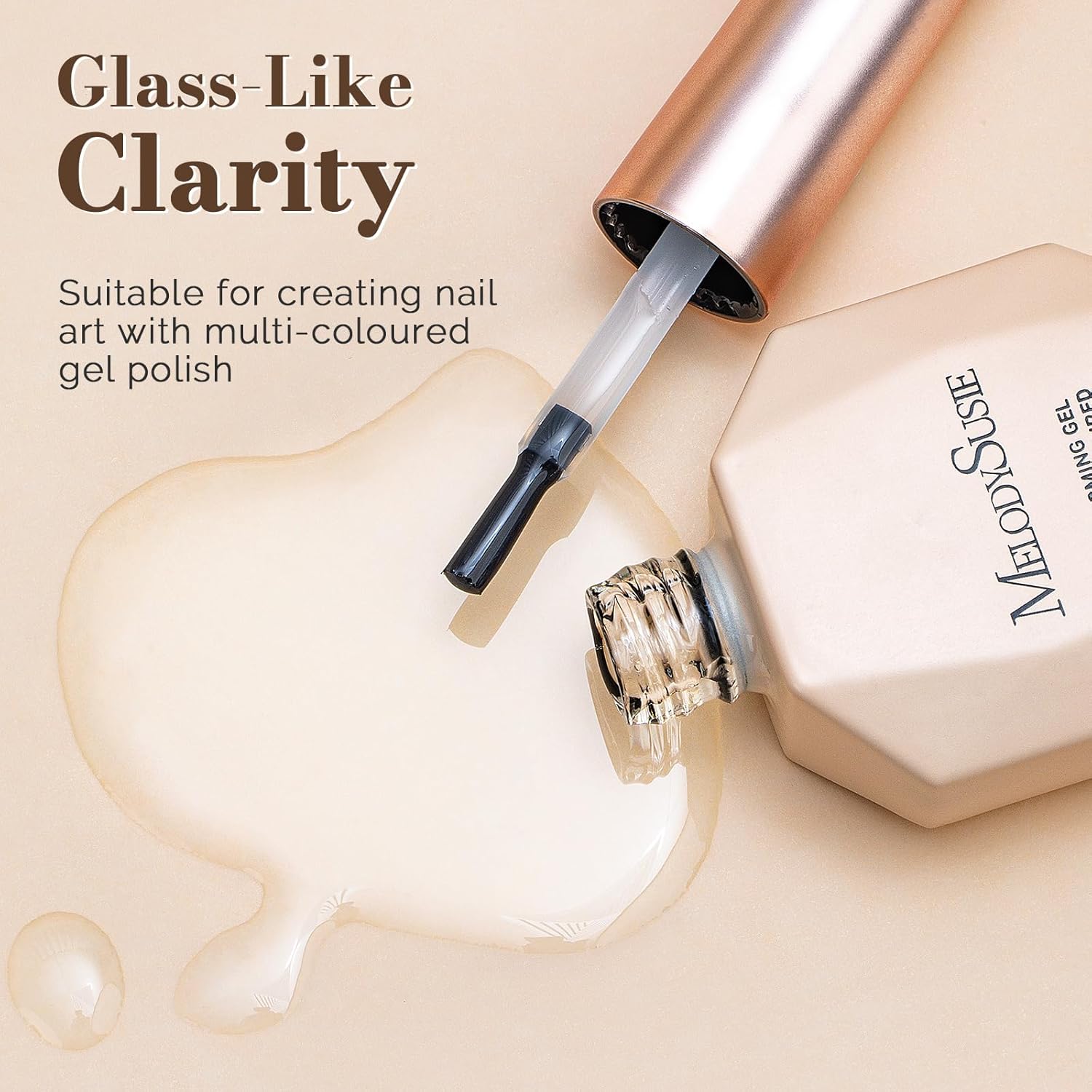 MelodySusie Clear Blooming Gel for Nail Design, Marble Watercolor UV Gel Nail Polish, Spreading Effect Sheer Painting Gel Nail Art Supplies, Nail Salon Manicure at Home for Women, 0.53 Fl Oz - Image 3