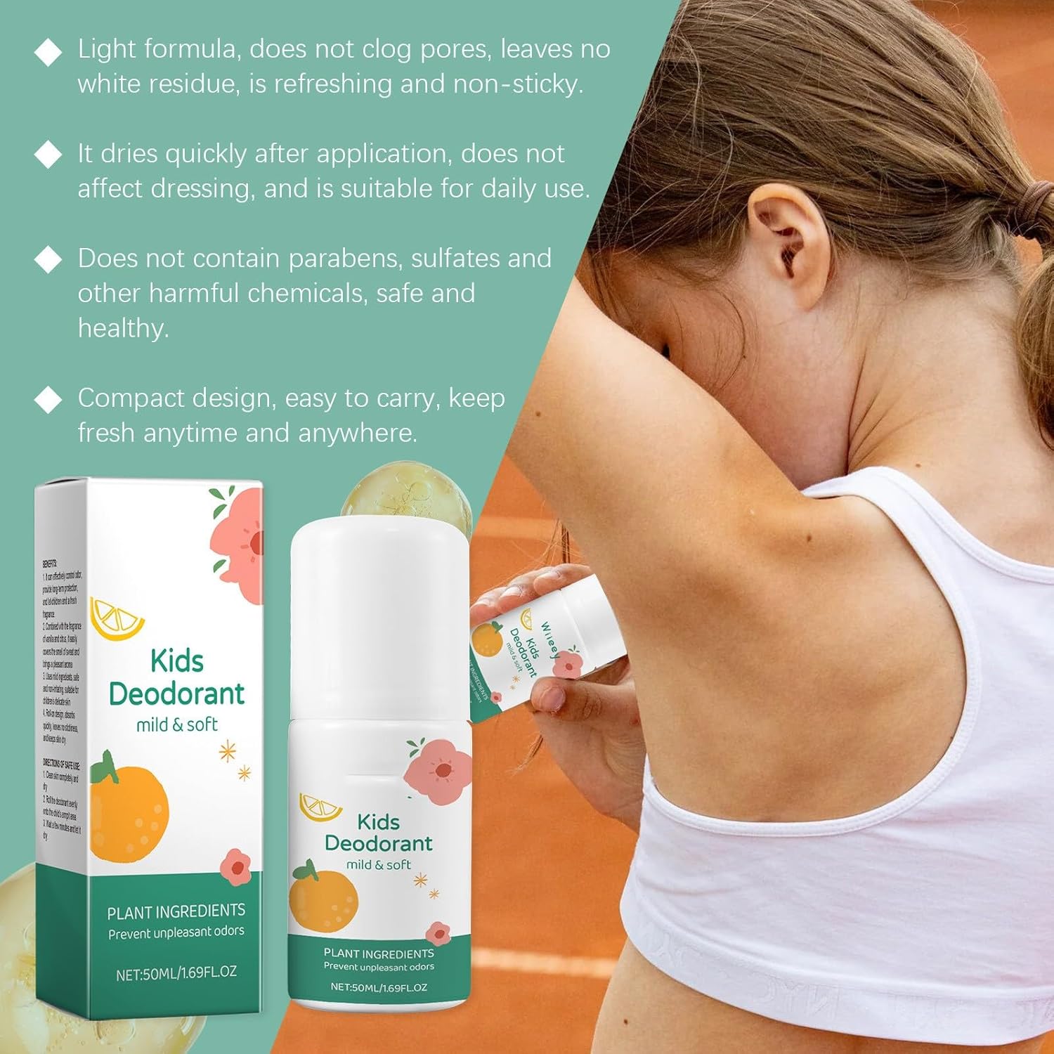 Gentle Hypoallergenic Natural Deodorant for Kids, Prevents Odors Whole Body Use - Image 6