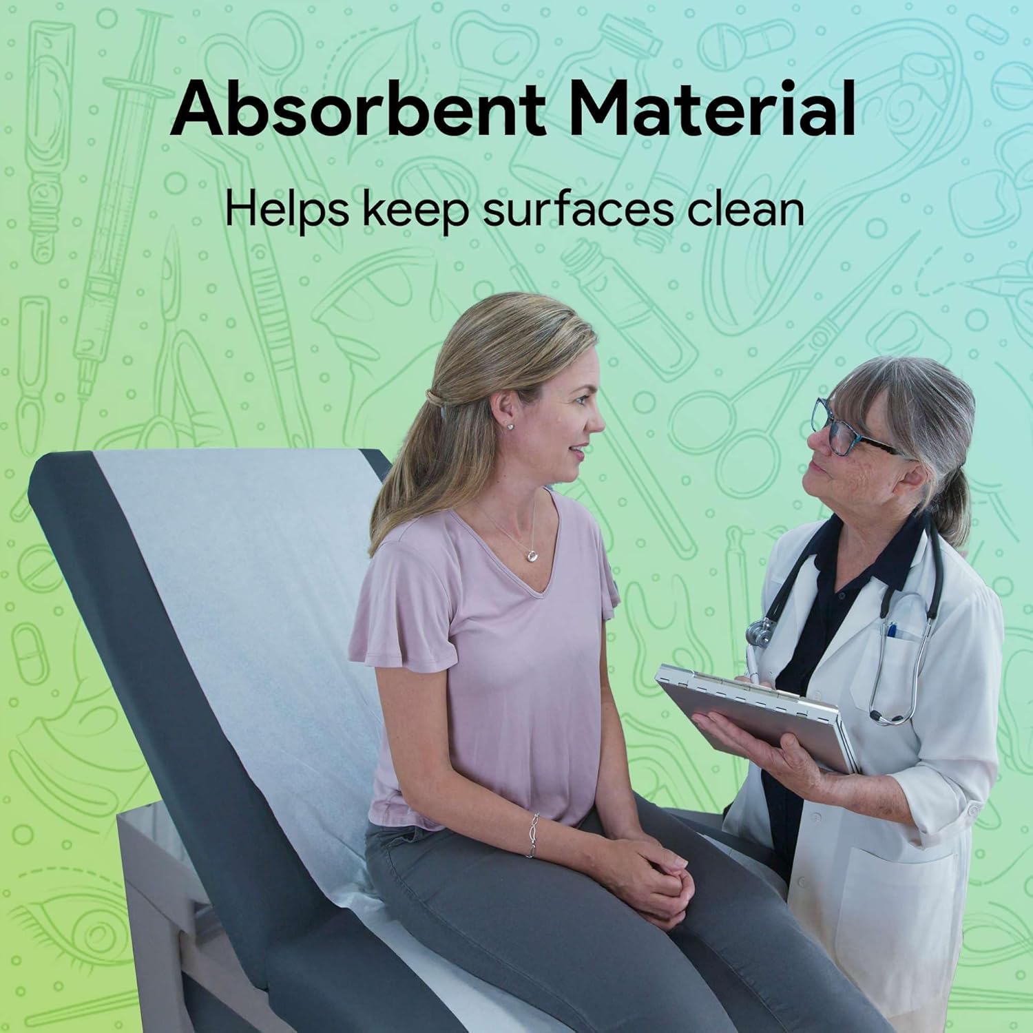 Medical Exam Table Paper 17"x125 Feet - 1 Roll of Disposable White Table Paper Rolls for Doctor's Offices, Chiropractors, and More - Latex Free Bed Sheet - Image 4