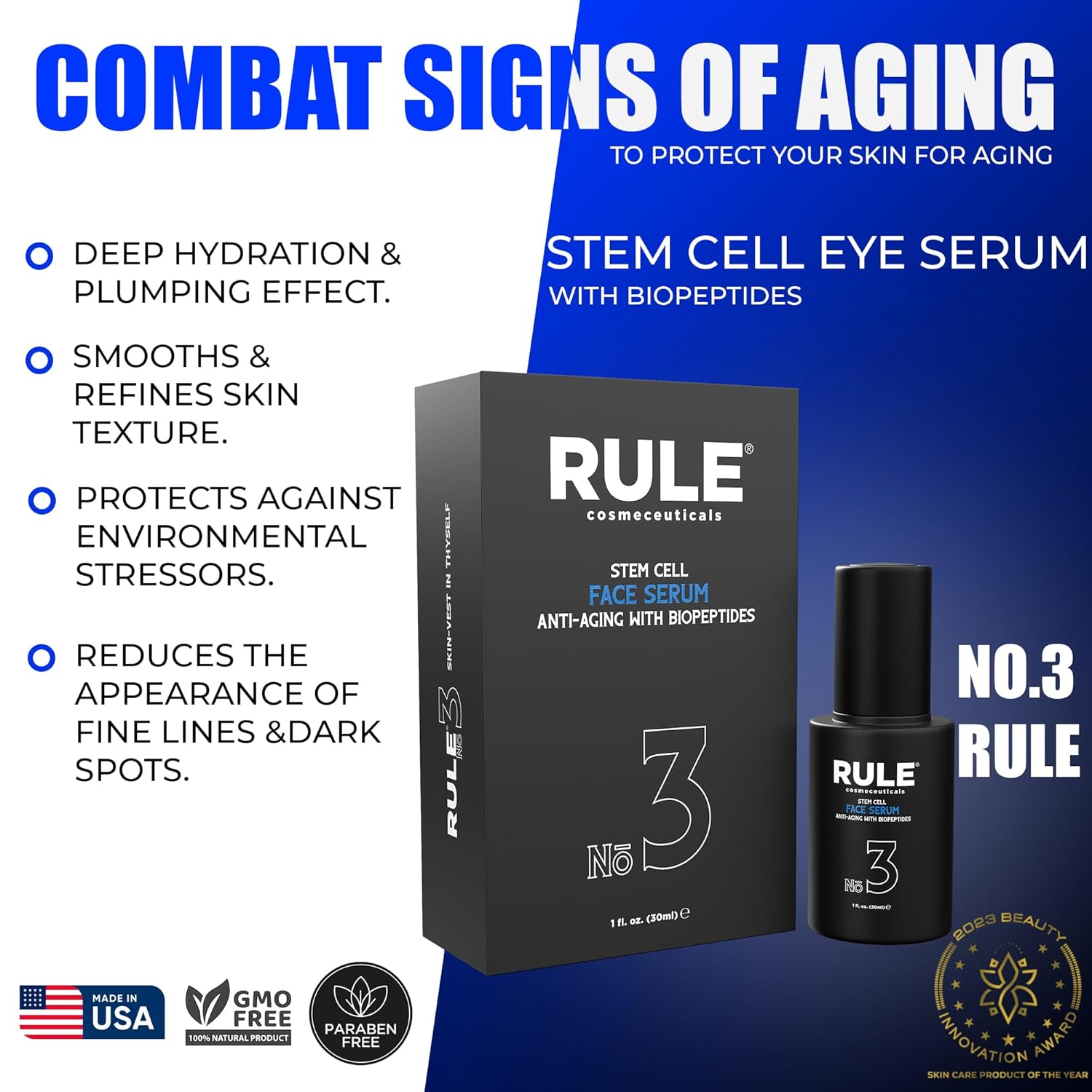 Anti-Aging Facial Serum with Biopeptides and Apple Stem Cells, 30 mL Bottle - Image 4