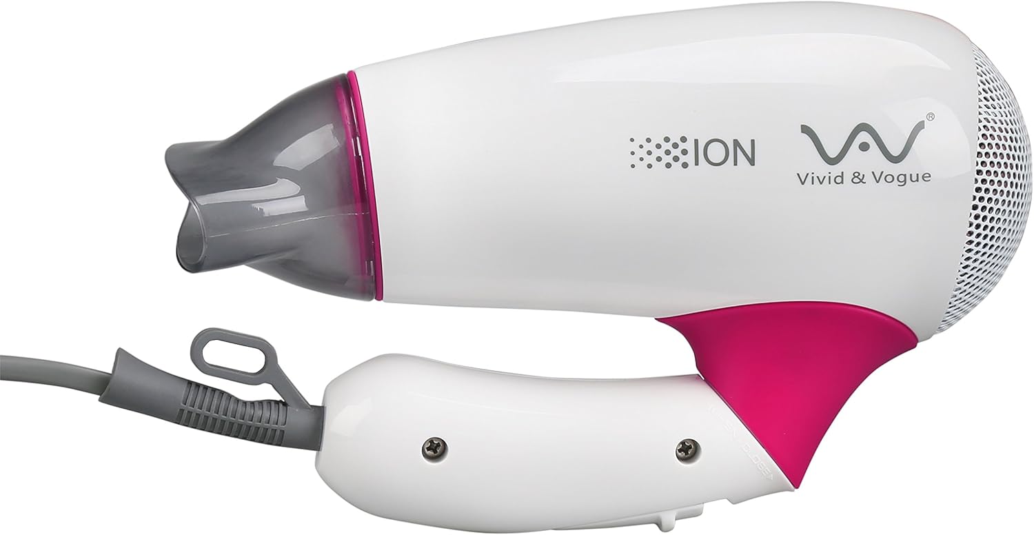 VAV 1200W Travel Hair Dryer Professional Ceramic Mini Blow Dryer for Kids with Cool Shot Button,Folding Handle - Image 2