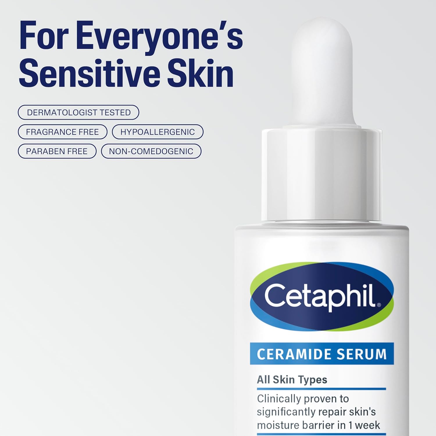 Cetaphil Ceramide Serum, Hydrates and Restores Skin Barrier, Formulated with Ceramides & Centella Asiatica, Designed for Sensitive Skin, Fragrance Free, Dermatologist Tested, 1oz - Image 6