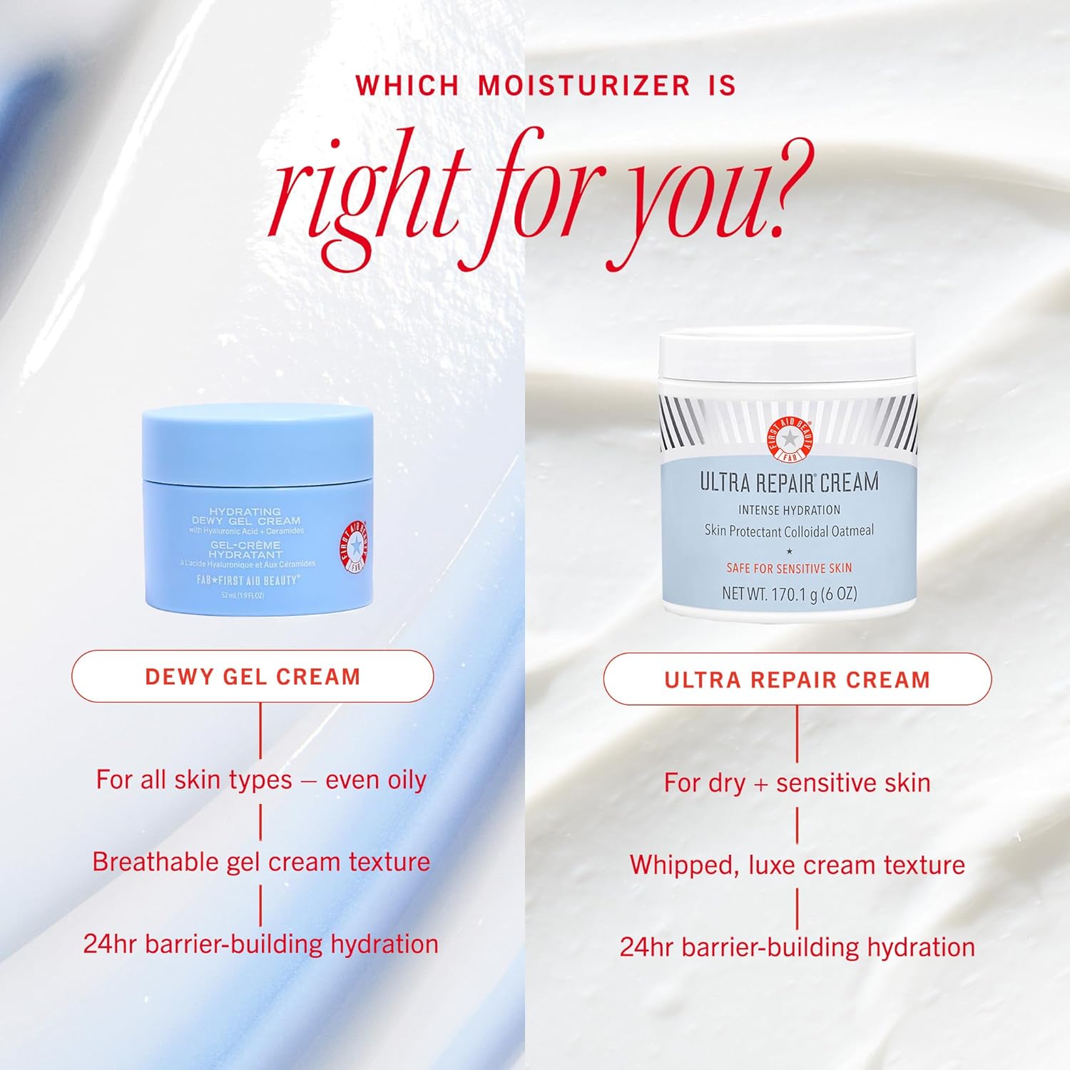 First Aid Beauty - Hydrating Dewy Gel Cream, Lightweight Oil-Free Facial Moisturizer with Hyaluronic Acid and Ceramides, Helps Reduce Excess Oil Build Up & Improve Skins Hydration, 1.7 oz - Image 8