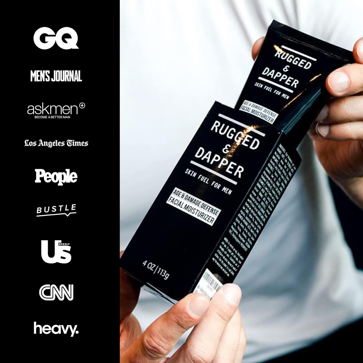 RUGGED & DAPPER - Age Defense Face Moisturizer for Men | 4oz | Hydrating Mens Face Lotion | Unscented + Anti- Aging Formula for Clear Skin | Natural Ingredients | Made in USA - Image 5