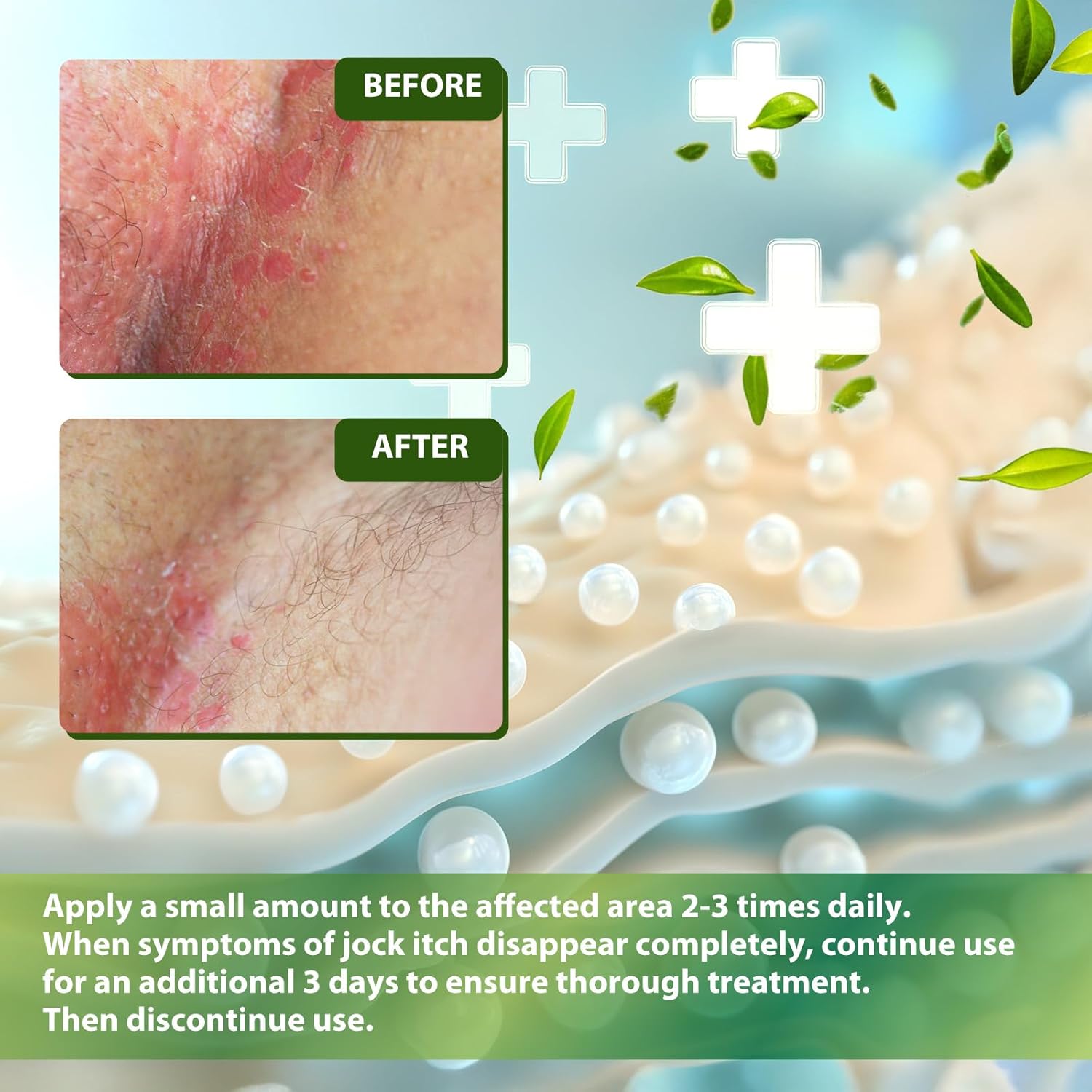 4 oz Natural Antifungal Cream for Jock Itch, Athlete's Foot, Ringworm with Tea Tree, Aloe, Lavender - Image 4