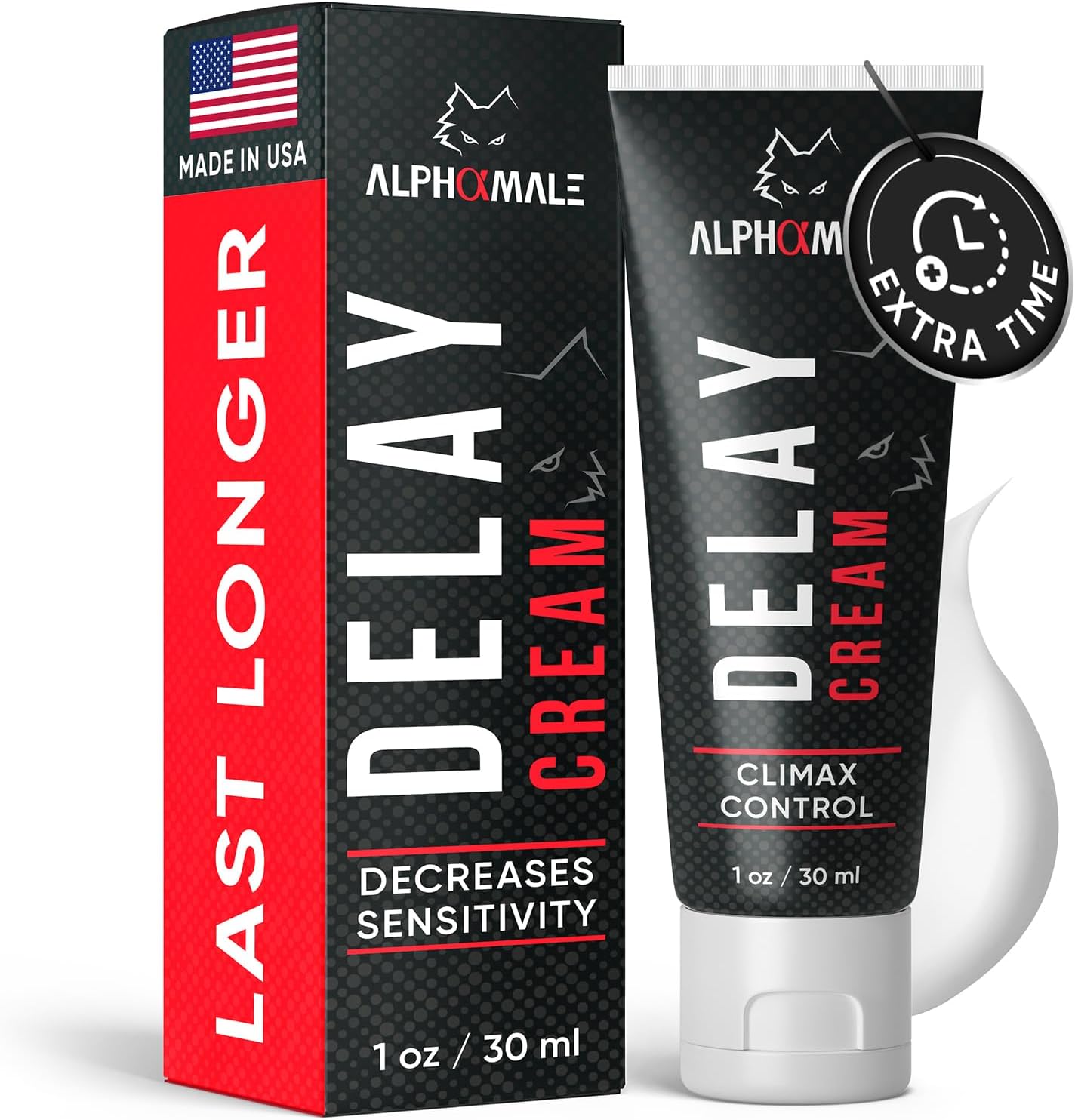 Delay Cream for Men - Long Lasting Performance Desensitized Cream for Men - Enhance Control & Reduce Sensitivity – Acting Numbing Formula Last Longer & Stay Hard – Retardantes para Caballeros - 1oz
