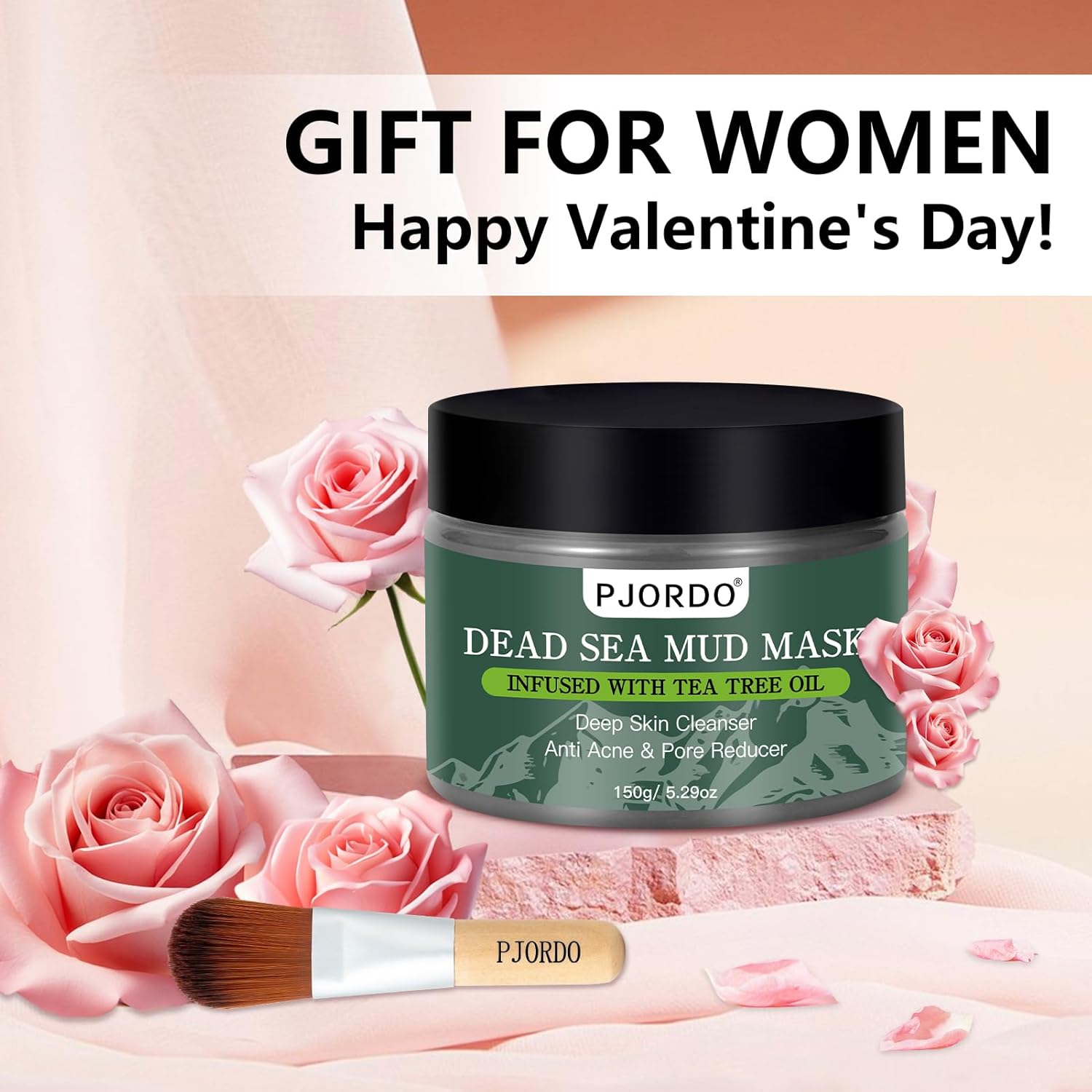 Dead Sea Mud Mask with Tea Tree Oil for Face and Body 5.29oz Deep Cleansing - Image 8