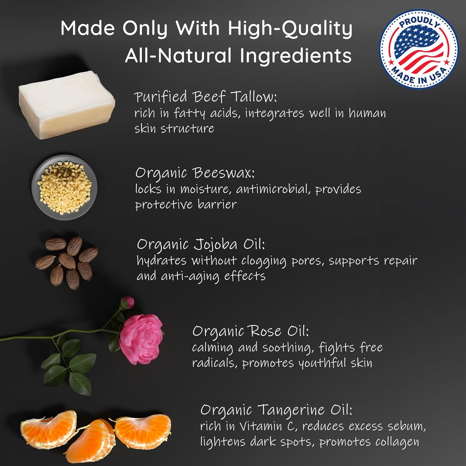 Whipped Milky Beef Tallow For Skin & Face | Made in USA | 100% Grass-Fed with All-Natural Organic Oils, Dewy Finish Beef Tallow Balm Moisturizer - For Normal to Oily Skin, Tangerine 2oz - Image 7