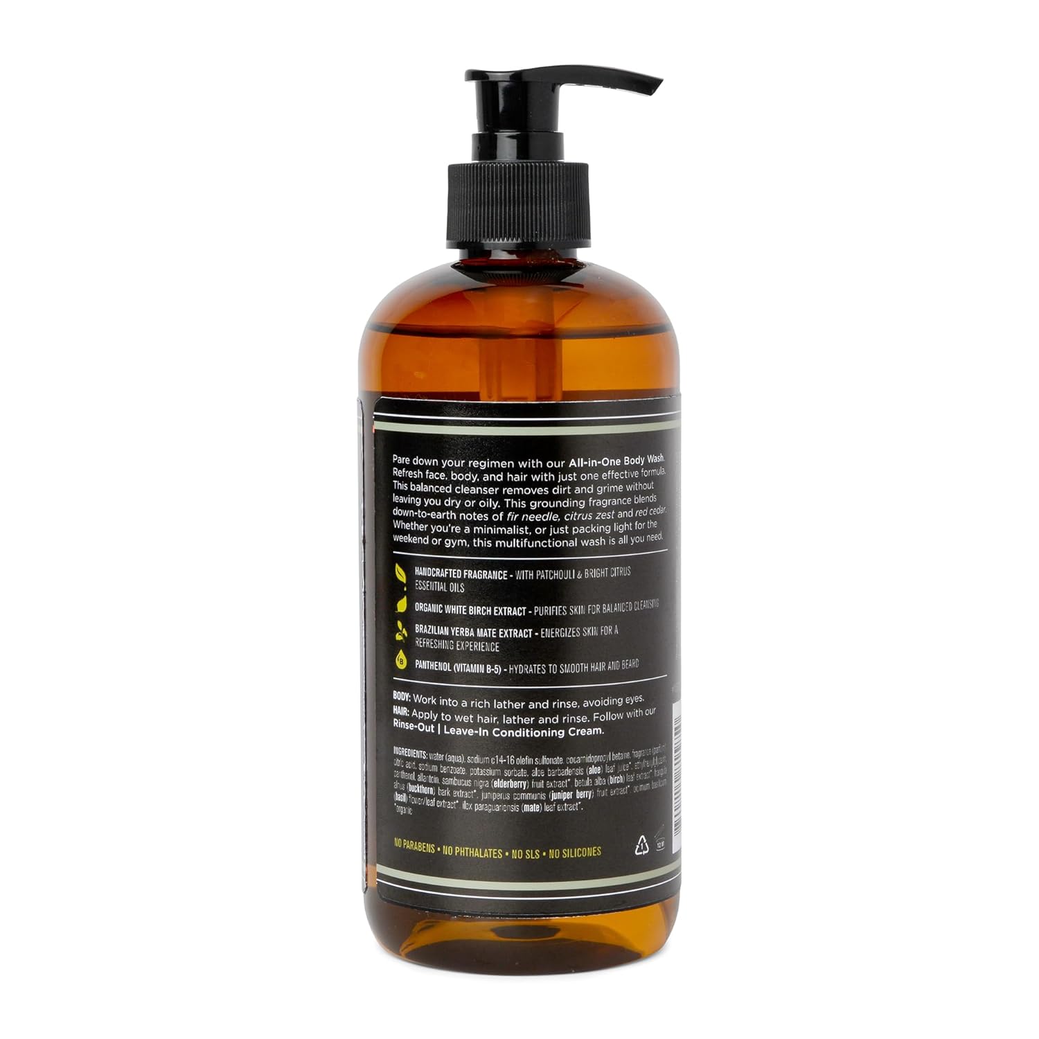 Barrel and Oak 16 oz All-In-One Men's Wash for Hair Face and Body - Image 2