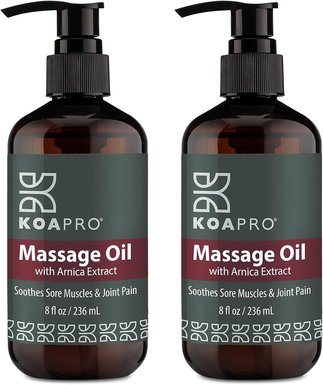KOAPro Massage Oil for Massage Therapy 2 Pack - Lavender Massaging Oil for Muscle Relaxing, Premium Arnica Massager Oil for Pain Relief, Natural Anti Cellulite Extract for All Skin Types 8 Fl Oz