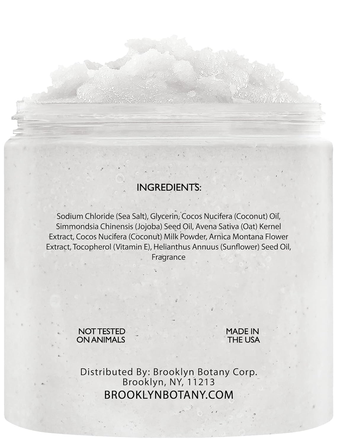 Brooklyn Botany Dead Sea Salt and Coconut Milk Body Scrub - Moisturizing and Exfoliating Body, Face, Hand, Foot Scrub - Fights Stretch Marks, Fine Lines, Wrinkles - Great Gifts for Women & Men - 10 oz - Image 3