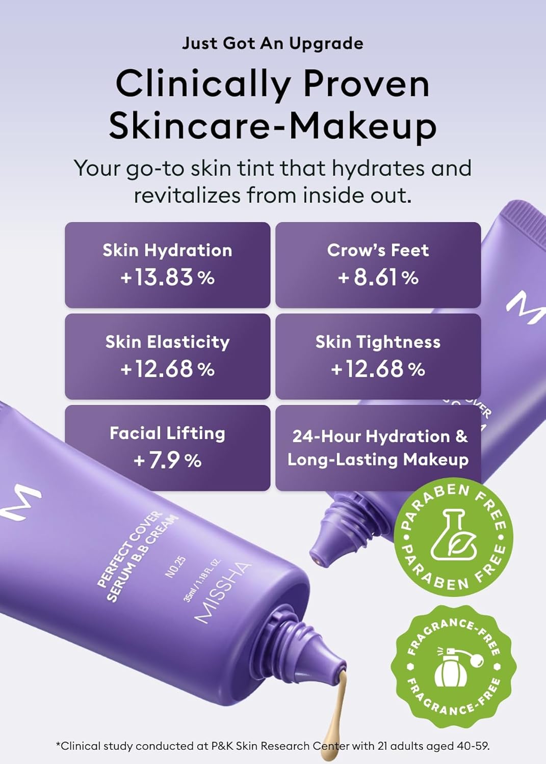 MISSHA M PERFECT COVER SERUM BB CREAM No.41 Medium Tan- Tan/Deep with Warm Undertone, Skin Tint, Tinted Moisturizer, Skin Care Foundation Makeup, Superfood Complex,Glass Skin, Korean Makeup,1.18 Fl oz - Image 5