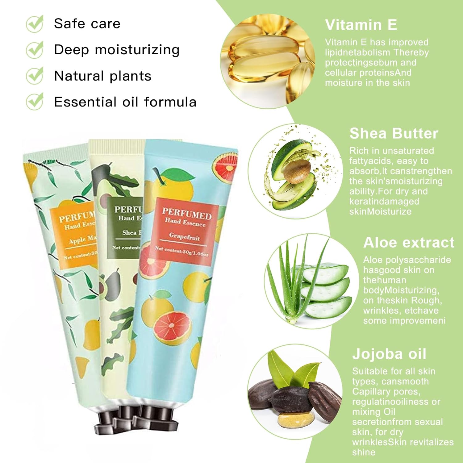 10 Pack Fruits Fragrance Hand Cream, Moisturizing Hand Care Cream Travel Gift Set With Shea Butter Natural Aloe and Vitamin E For Men And Women-30ml - Image 3