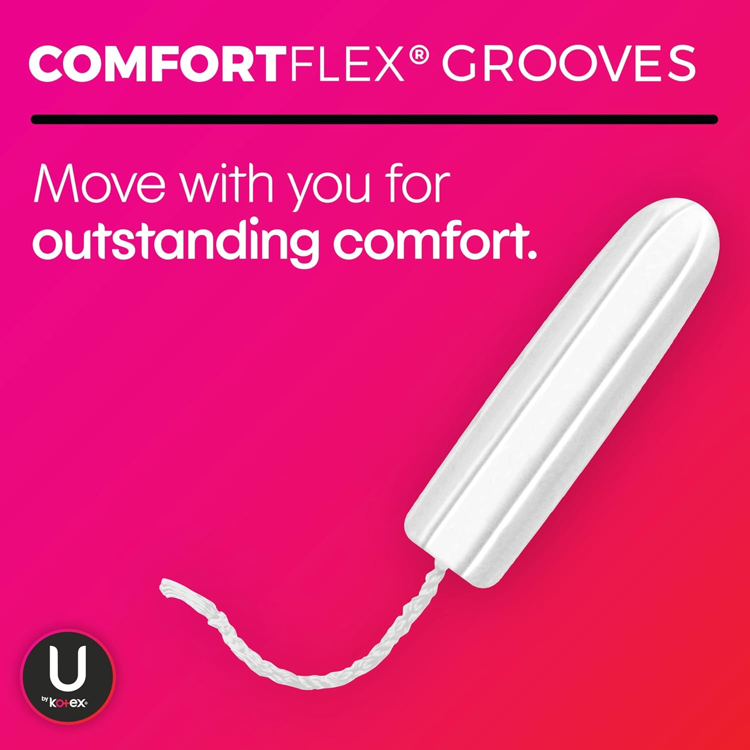 U by Kotex Click Compact Tampons, Regular Absorbency, Unscented, 45 Count (Pack of 2)